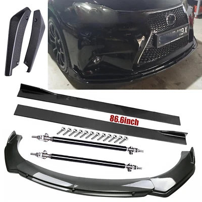For Lexus RX350 RX350L Carbon Fiber Front Bumper Lip /Side Skirt/2.2m/86.6inch - Изображение 1 из 4