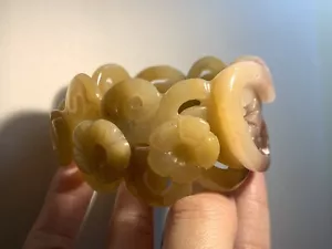 Sonderpreis! !54,9 mm natürliche mongolische Jade Armreif Skulptur / fein handgeschnitzt - Bild 1 von 9