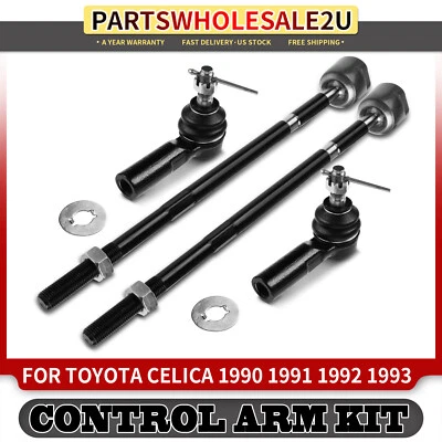 New Set of 4 Inner and Outer Tie Rod End for Toyota Celica 1990 1991 1992 1993 - Image 1 of 4