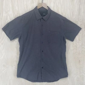 Hurley Mens SS Button Up Brown Beach Surf Shirt Large - Bild 1 von 10
