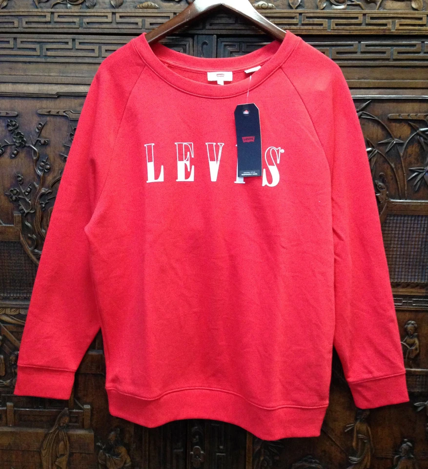 Nueva Sudadera Levi's Mujer Plus Gráfica Relajada, Roja, 3X Foto 1 de 1