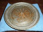 Antique COPPER Charger 12 1/4" Serving Tray Bird Decoration Made in Egypt 1920's