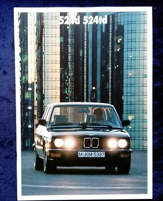 BMW 5er, E 28 Prospekt 1.1987, Modelle:  524d, 524 td   neuer Prospekt !!! Foto 1 de 4