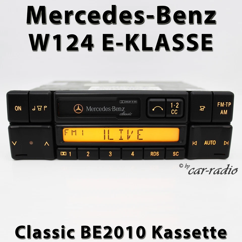 Original Mercedes W124 Radio Classic BE2010 Becker Kassettenradio E-Klasse 1-DIN - Bild 1 von 4
