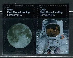 Mint US Pair of First Moon Landing Forever Stamp,Scott# 5399-5400,(MNH) - Picture 1 of 1