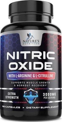Nitric Oxide Booster Extra Strength 3000mg - L Arginine 3X Strength Nitric Oxide - Image 1 of 3