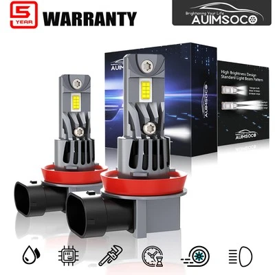 2Pcs H11 LED Headlight For Ford Fiesta 2014 2015 2016 2017 2018  Low Beam Bulbs - Image 1 of 4