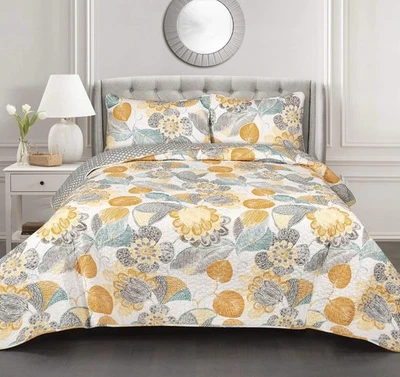 Layla Lush Decor 3 piezas king set NUEVO lavado a máquina - granero de cerámica suave - KH-B936 Foto 1 de 4