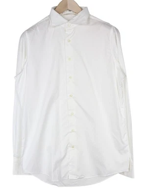 Suitsupply Uomo Formelle Camicia ~ S Bianco Sottile Cotone Puro Classico - Immagine 1 di 4