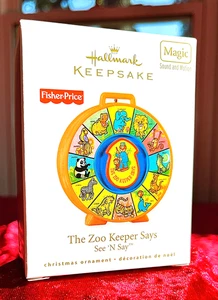 Hallmark 2010 "THE ZOO KEEPER SAYS" See 'n Say, Pull String & Cell Batteries, LN - Picture 1 of 8