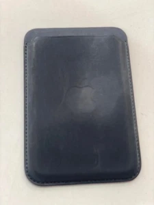 Genuine iPhone MagSafe FineWoven Leather Wallet Case with Logo Deep Blue -Faulty - Picture 1 of 2