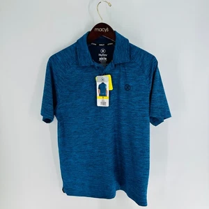 NUEVO CON ETIQUETAS Hurley Mangas Cortas Rendimiento Pullover Polo Azul Jaspeado Talla S - Imagen 1 de 9