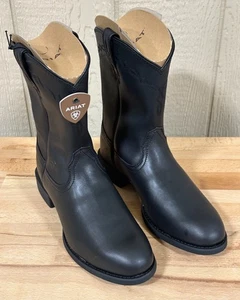 Ariat Heritage Roper 10002280 Herren US 10D Schwarz Leder Westernstiefel ZOGG173 - Bild 1 von 14