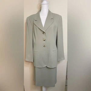Kasper ASL Petite Women’s Suit 2 Pieces Set Jacket Blazer & Skirt Sz 14 P - Picture 1 of 16