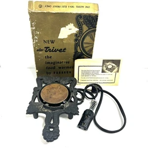1953 Vintage Paragon Elec-Trivet Cast Iron Trivet Electric Food Warmer W/ Box - Bild 1 von 8