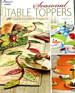 Annies Sewing 151056 TOPPER TAVOLA STAGIONALE trapunta morbida 56pg libro 20progetti 2017 - Foto 1 di 15
