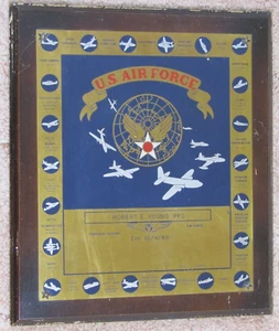 WW2 era US Air Force USAF plaque sign named 1948 battles history - Picture 1 of 11