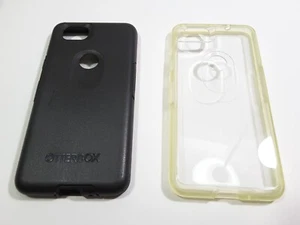 2- CASES  OtterBox Symmetry Series Protective Slim Case Google Pixel 2 - BLACK & - Picture 1 of 13