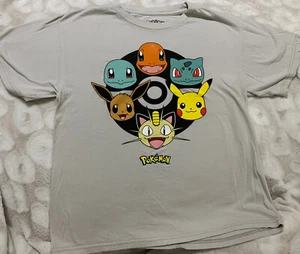 Pokemon T Shirt Boys Sz Large Gray Pikachu - Picture 1 of 6