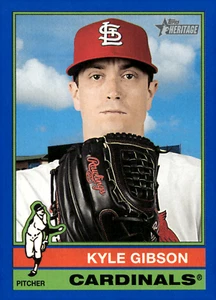 2025 Topps Heritage Blue Border - #141 Kyle Gibson Cardinals - Picture 1 of 2