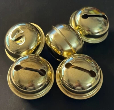 KIRCHHOFF-CREATIVE IDEEN Glocken/Schellen 40 mm, Metall goldfarben, Beutel mit 5 Stück