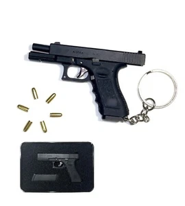 Glock 17 Inspired Metal Keychain with Ejectable Shells - Picture 1 of 15