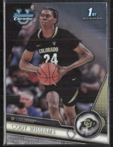 2023-24 Bowman University Chrome #16 Cody Williams Colorado Buffaloes - Picture 1 of 2