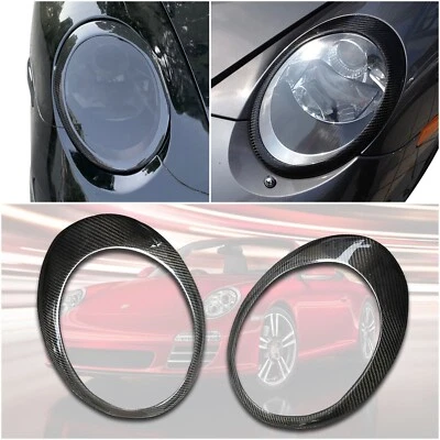 Kit de faros de ceja de párpados de fibra de carbono real para Porsche 911 997 Carrera 2005 Foto 1 de 4