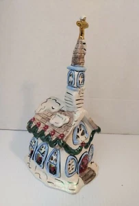 Blue Sky Clayworks Heather Goldminc 2009 Church Tealight Candle Holder - Picture 1 of 8