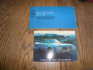 Oldsmobile Delta 88 1971 guante de información al consumidor y postal - vintage - Imagen 1 de 2