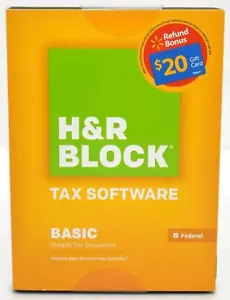 SEALED NEW H&R Block 2014 BASIC Simple Tax Situations FEDERAL ONLY Software CD - Picture 1 of 3