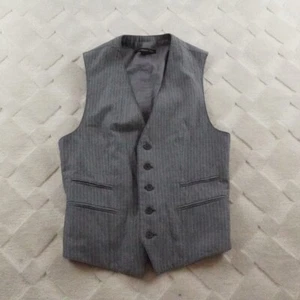 John Varvatos Patrol Five Button Suit Waistcoat Mens 36 Gray Formal Preppy - Picture 1 of 10