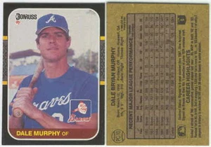 Dale Murphy #PC-10 1987 Donruss box bottom - Picture 1 of 1