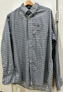 Wrangler George Strait Hemd Herren L schönes geometrisches Design Top Zustand - Bild 1 von 4