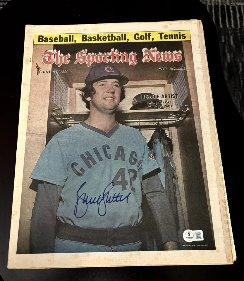 Bruce Sutter Signed Autographed 1981 Sporting News BECKETT COA Beauty ! - Image 1 of 3