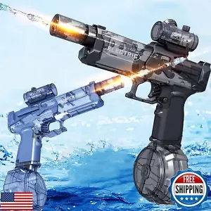 2 Pack Electric Water Guns with Light Up,Full Automatic Electric Squirt Gun 2 - Picture 1 of 5