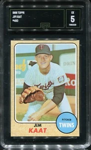 1968 Topps #450 Jim Kaat Minnesota Twins - GMA 5 Ex - Picture 1 of 2
