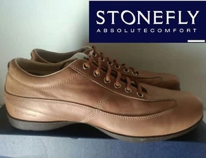 Stonefly sneakers men's plantar brown leather leather MADE IN ITALY N°41 New - Picture 1 of 8
