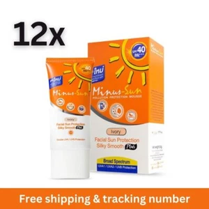 12X Protección Facial Minus Sun Sol Marfil SPF40 PA+++ Control de Aceite Sin Pegajoso 30g. - Imagen 1 de 10