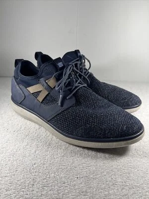 Zapatilla deportiva informal Florsheim para hombre Venture tejida punta lisa con cordones azul y gris talla 9,5 W Foto 1 de 4