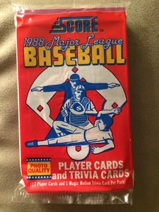 1988 Score Baseball Card Pack Joe Carter (Top) Rob Ducey (Back) - Picture 1 of 2