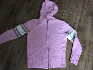 Girls SO Front Zip Up Sweater Size Large 14 EUC Pink - Picture 1 of 3