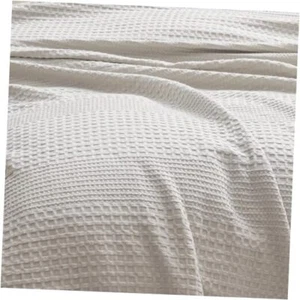 Ultra Soft Waffle Weave Blanket Twin Size, Lightweight Twin(66" x 90") Natural - Picture 1 of 7