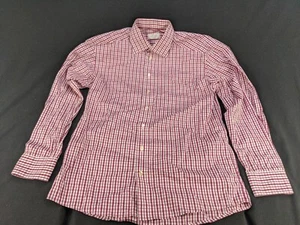 Eton Mens Classic Fit Purple Plaid Check Casual Dress Shirt 15-3/4 40 - Imagen 1 de 5