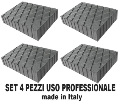STRANIERI GOMMA ITALY set 4 PEZZI TAMPONI blocchi gomma per PONTI SOLLEVATORI H 40 -corghi ravaglioli