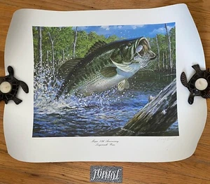 VINTAGE ORIGINAL MEPPS 50 JAHRESTAG GROSSMOUTH BASS VIRG BECK DRUCK POSTER/3000 - Bild 1 von 7