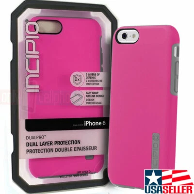 Cubierta híbrida Incipio DualPro iPhone 6s/6 doble capa absorbente de impactos rosa/gris Foto 1 de 4