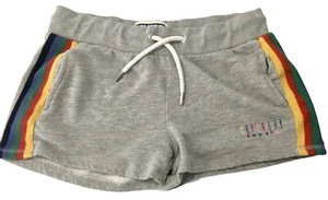 SUPERDRY CO 1984 Rainbow Short Shorts Size 8 Gray SUPERDAY Carly Carnival - Picture 1 of 5