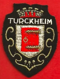 ECUSSON BRODé " TURCKHEIM " QUALITé TRES BON ETAT . ref 23D - Foto 1 di 1