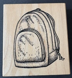 Carmen’s Veranda Judikins Large Backpack School Supplies Rubber Stamp 9011H - Picture 1 of 4